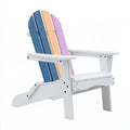 Fauteuil Adirondack 83 x 76 x 95 cm en bois peint blanc bleu pêche violet pour extérieur
