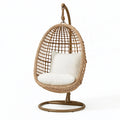 Fauteuil suspendu 105 x 105 x 195 cm en rotin naturel avec pied intérieur