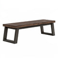 Banc 140 x 40 x 45 cm en bois marron foncé pour salle à manger style industriel