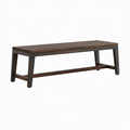 Banc de jardin 120 x 40 x 45 cm en bois marron et métal noir à lattes