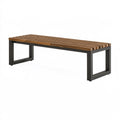 Banc 150 x 40 x 45 cm en bois et métal brun noir style industriel
